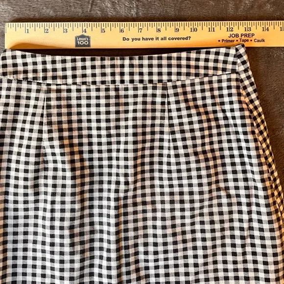 Forever 21 Black and White Gingham Belted Mini Skirt Size Small - Picture 8 of 9